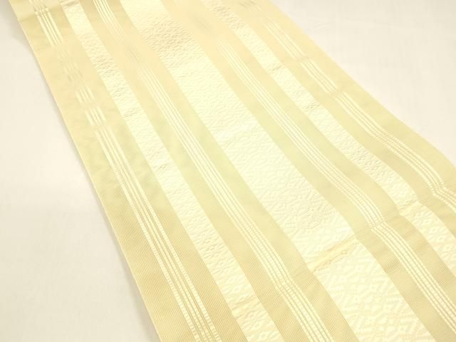 平和屋着物 夏物 本場筑前博多織 八寸名古屋帯 紗献上 蜂蜜色 正絹 cm