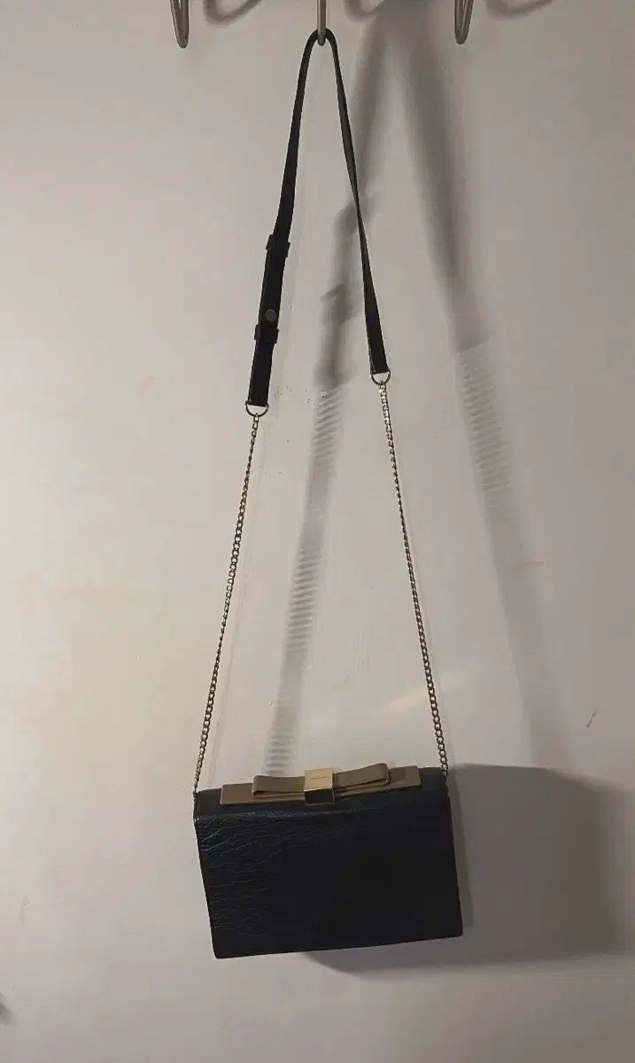 シーバイクロエ ブラック リボン チェーン クロスバック