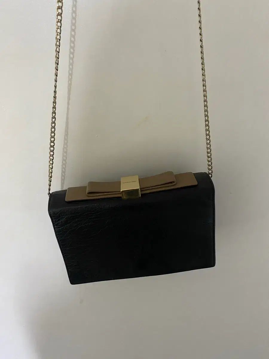 シーバイクロエ ブラック リボン チェーン クロスバック