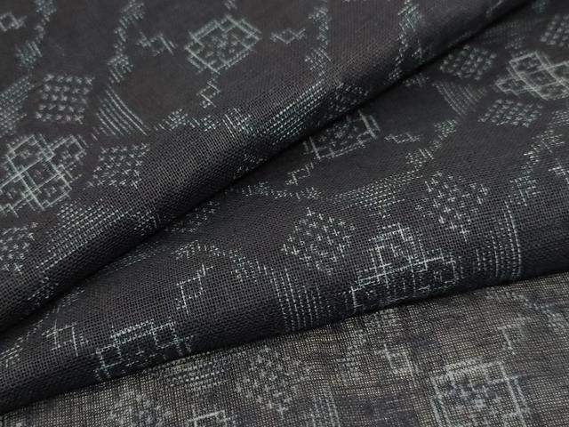 平和屋着物＊夏物　上布　幾何学文様　麻　逸品　AABC9857jd 平和屋着物＊夏物 上布 幾何学文様 麻 逸品 AABC9857jd