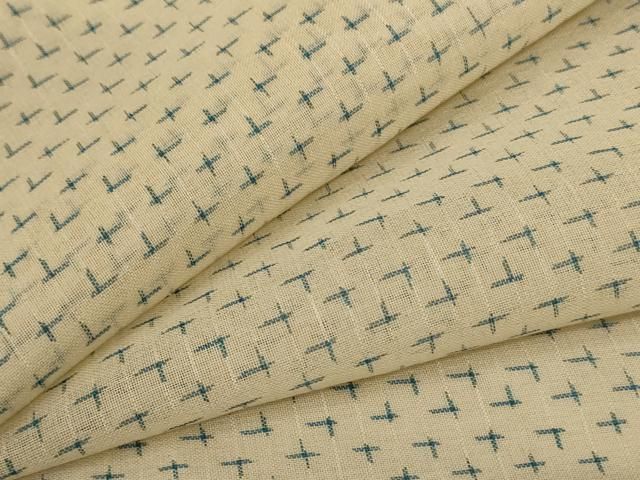 平和屋着物 夏物 絹芭蕉 十字絣 正絹 jd