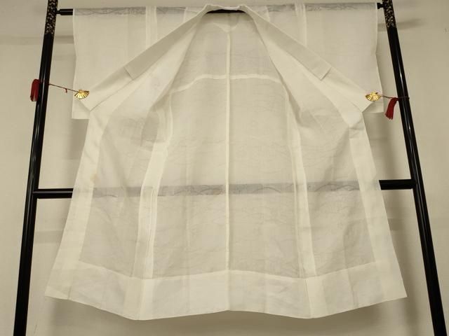 平和屋着物 夏物 長襦袢 芝花紋紗 鳥の子色 麻 jd