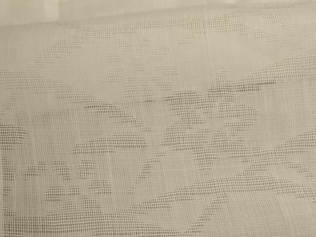 平和屋着物＊夏物 長襦袢 芝花紋紗 鳥の子色 麻 逸品 AABC9869jd