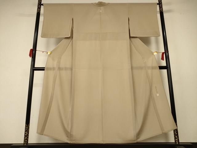 平和屋着物 夏物 本加賀友禅作家 成竹登茂男 色無地 絽縮緬 榛色 正絹 jd