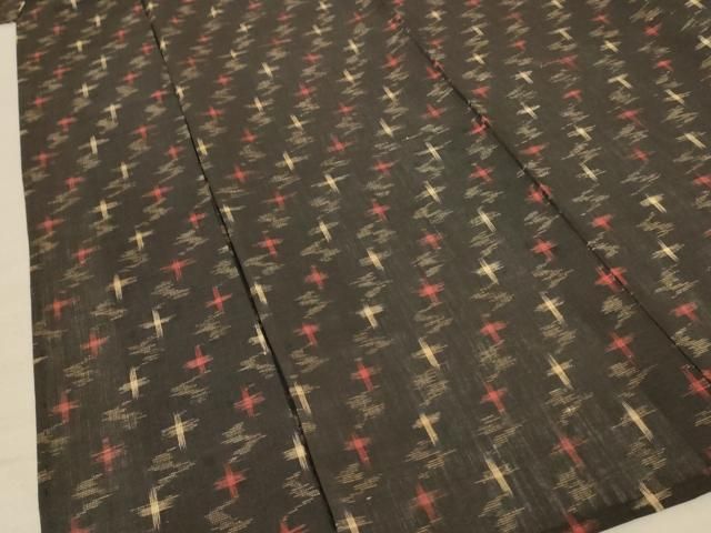 平和屋着物＊夏物 紗紬 絣文 正絹 逸品 AABC9890jd