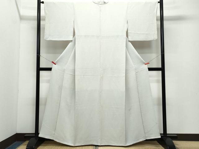 平和屋着物 上質な色無地 利休白茶色 鬼しぼ縮緬 正絹 vf