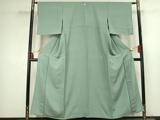 平和屋着物 上質な色無地 単衣 薄青色 正絹 fy