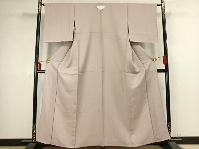 平和屋着物 上質な色無地 単衣 鴇鼠色 正絹 fy