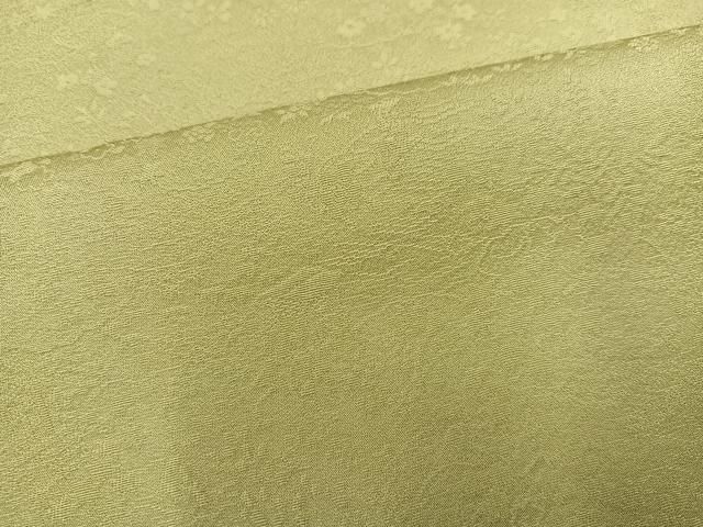  平和屋着物 上質な色無地 人物草花地紋 若菜色 正絹 ph 色無地 着物