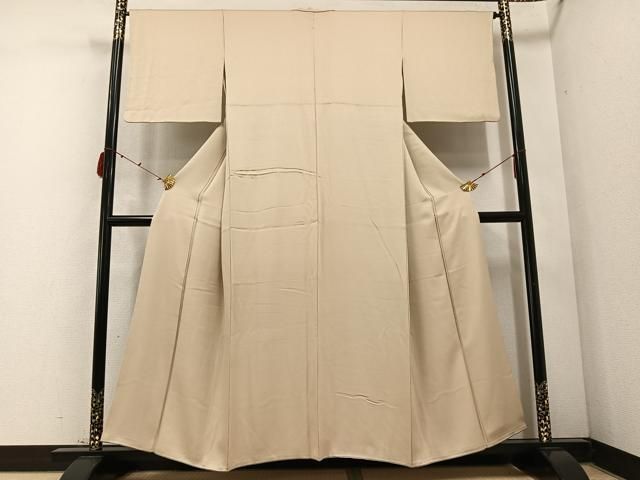 平和屋着物 上質な色無地 枯色 正絹 ph