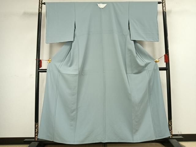 平和屋着物 上質な色無地 単衣 秘色色 正絹 fy