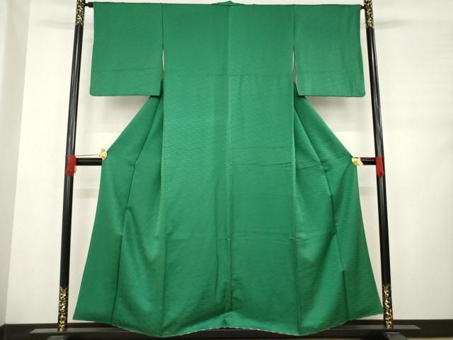 平和屋着物 染色作家 斉藤三才 色無地 石畳地紋 天鵞絨色 正絹 ck