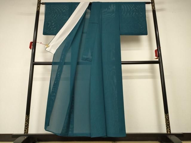 平和屋着物 夏物 色無地 絽 高麗納戸色 正絹 jd