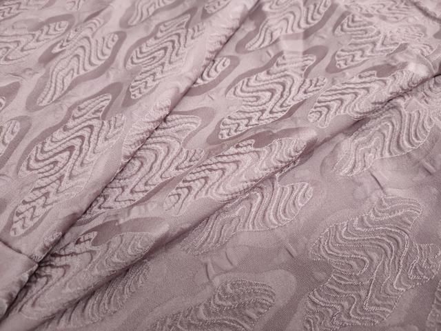 平和屋着物 上質な色無地 抽象地紋 薄葡萄色 正絹 ud