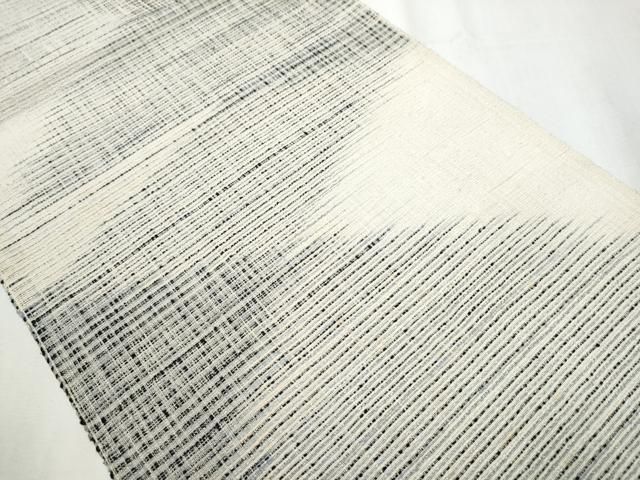 平和屋着物 八寸名古屋帯 紬地 藍 霞文 正絹 hy