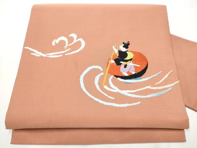 平和屋着物 九寸名古屋帯 唐織 綴れ 一寸法師 正絹 hy