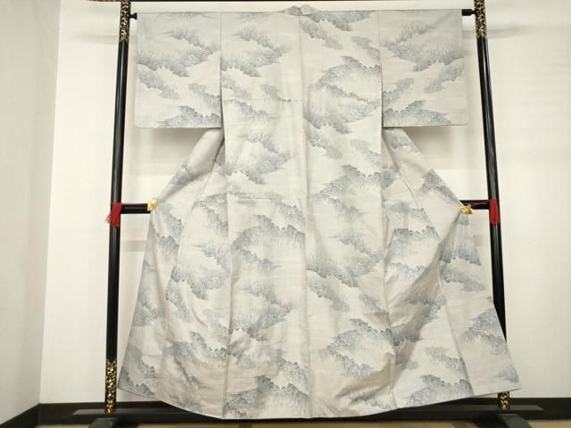 平和屋着物 本場大島紬 一元7マルキ 総絣 風景樹林文 正絹 ck