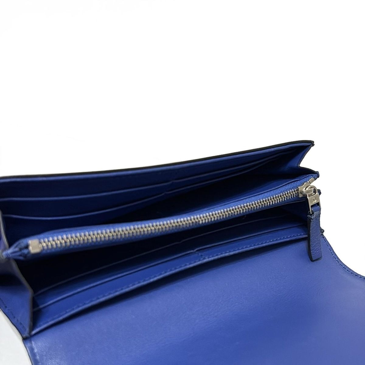 DELVAUX(デルボー) 長財布 マダム 黒×ネイビー レザー - メルカリ