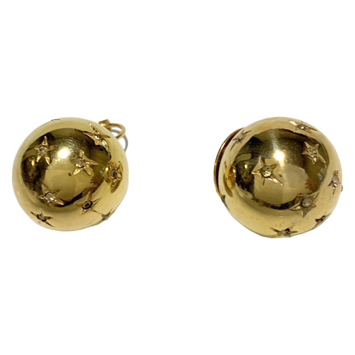 GAS BIJOUX ガスビジュー ピアス - ゴールド×クリア スター 星