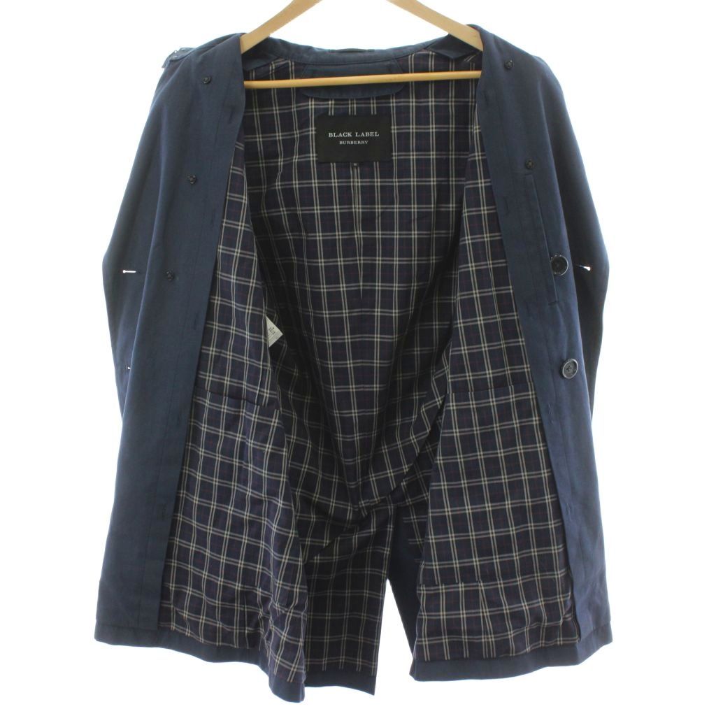 バーバリー BURBERRY トレンチコート M ネイビー 紺色 ダブルブレスト  