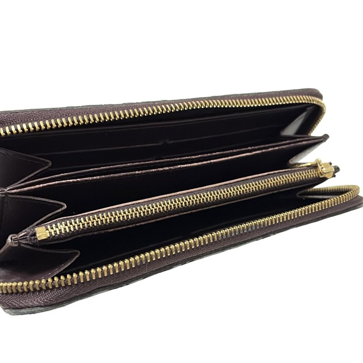  LOUIS VUITTON ルイヴィトン 長財布 モノグラムヴェルニ ジッピーウォレット M 93522 アマラント ラウンドファスナー レザー その他 小物