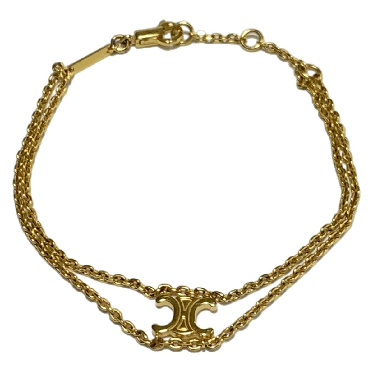 CELINE セリーヌ　トリオンフ サスペンダー ブレスレット　ゴールド CELINE(セリーヌ) ブレスレット トリオンフ サスペンダー ブレスレット