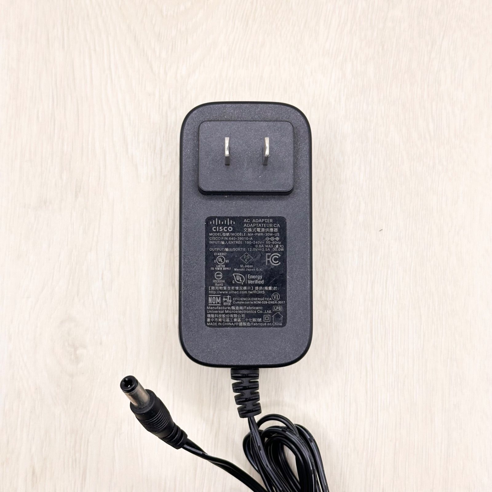 CISCO MA-PWR-30W-US 純正品 MR36 MR44 MR46 MR46E MR56 ワイヤレス