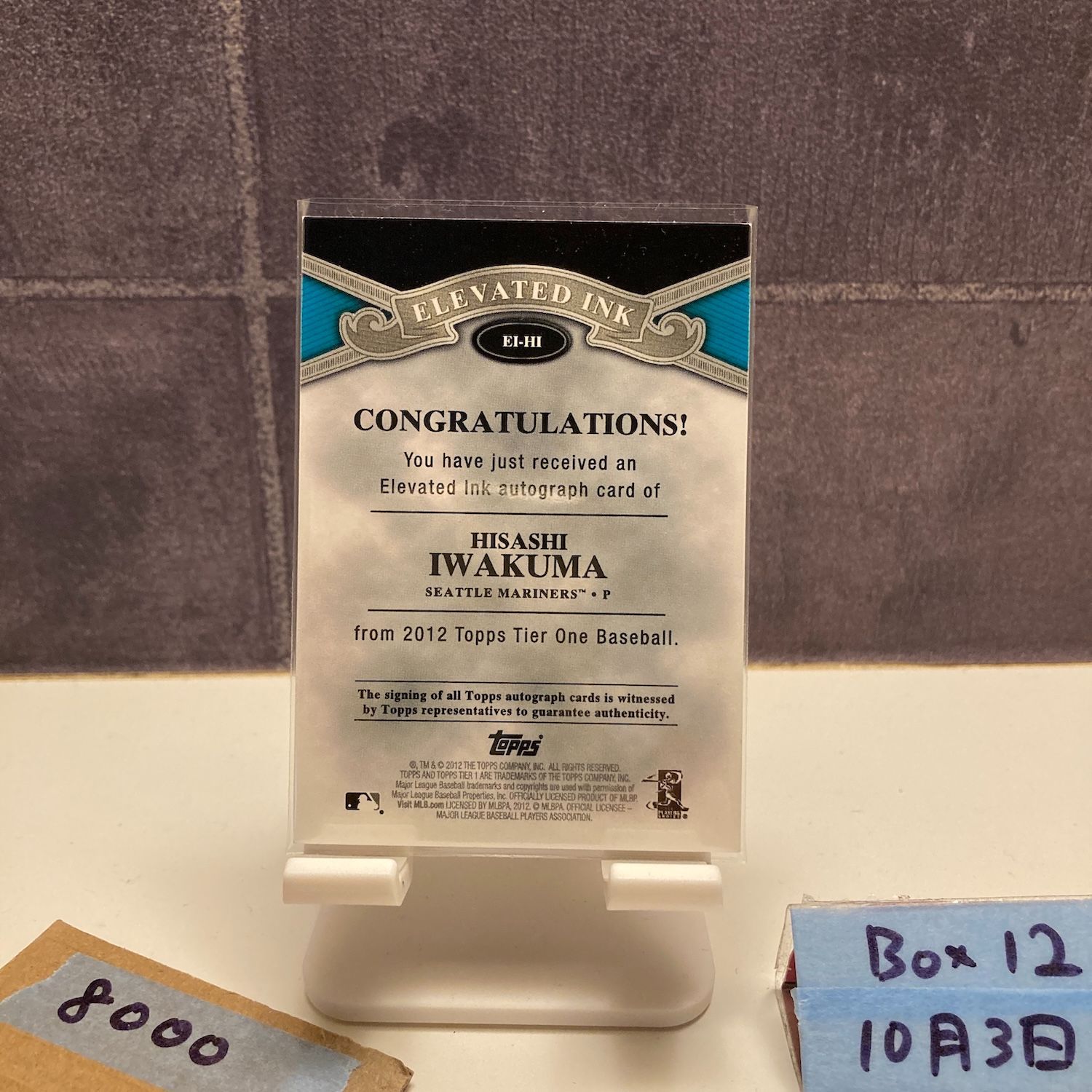 2012 Topps 岩隈久志 Hisashi Iwakuma 013/250 直筆サインカード