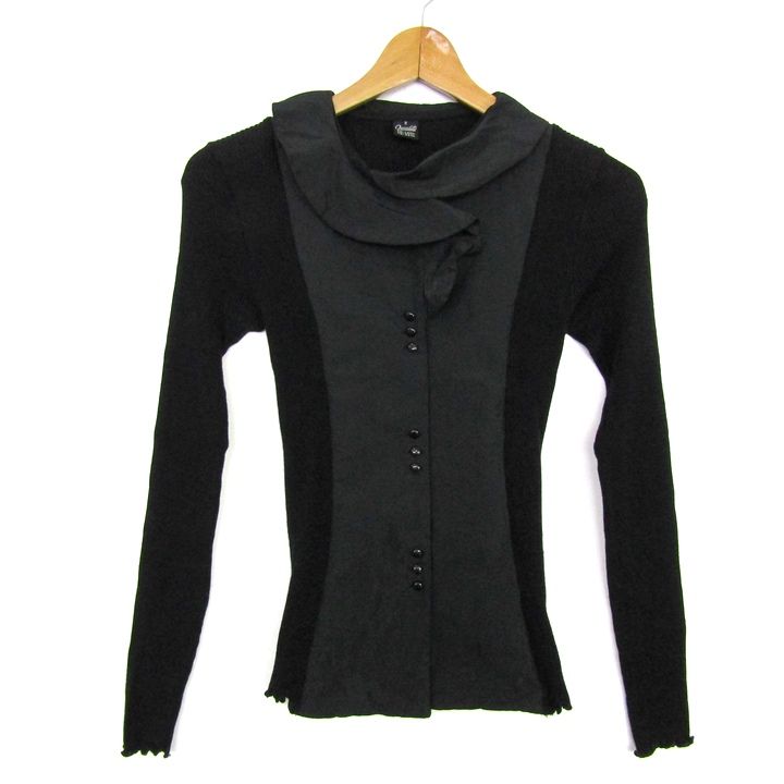 オスカリート カーディガン トップス 長袖 リブニット シルク混