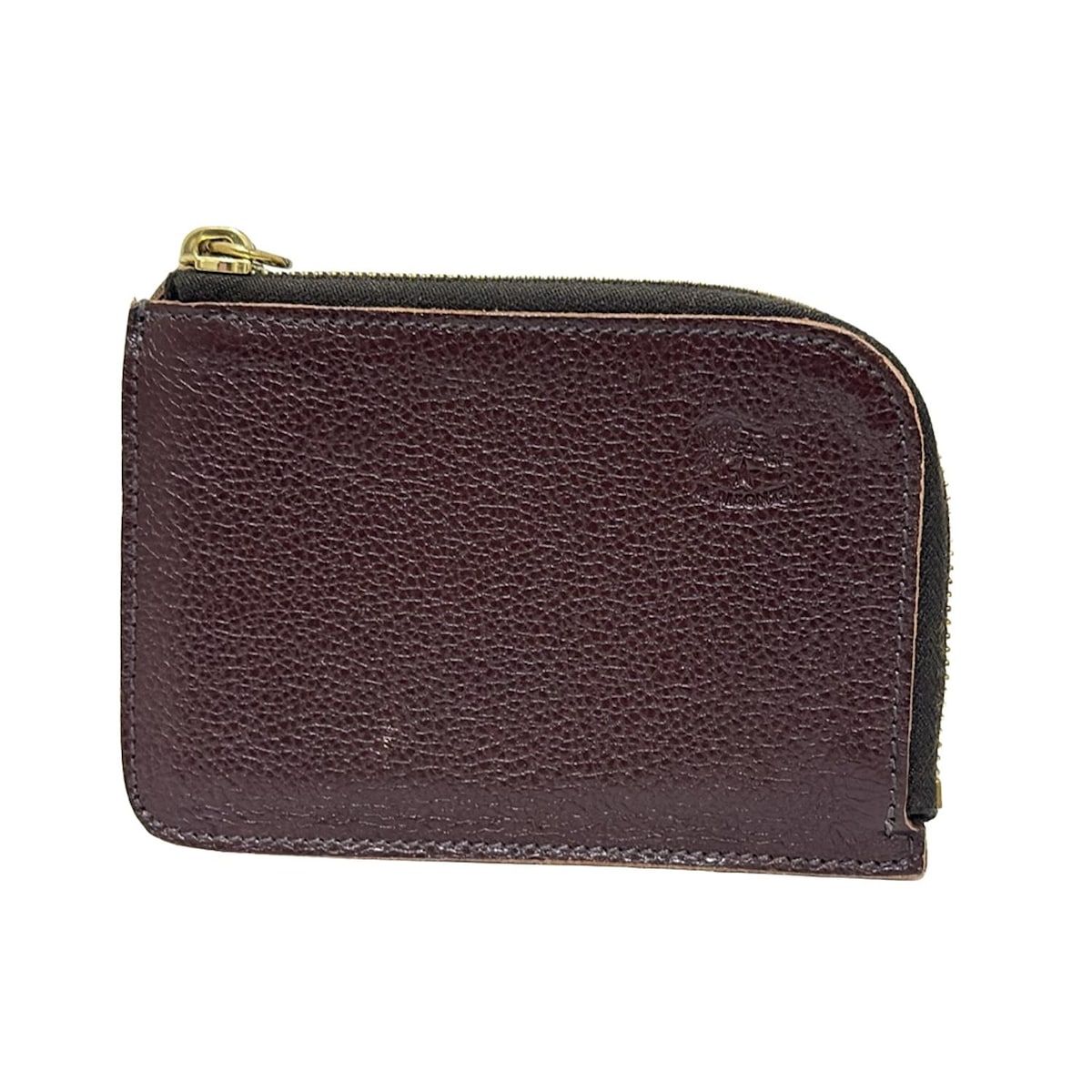 IL BISONTE イルビゾンテ コインケース ダークブラウン L字ファスナー レザー