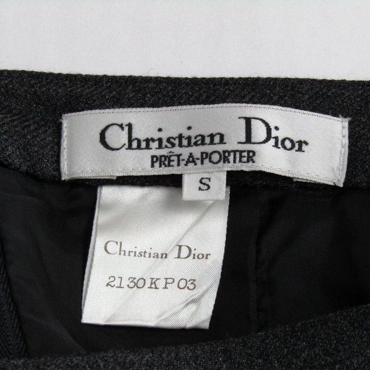 クリスチャンディオール スカート ボトムス タイト ミディ丈 ウール プレタポルテ レディース Sサイズ ブラック Christian Dior その他 スカート レディース