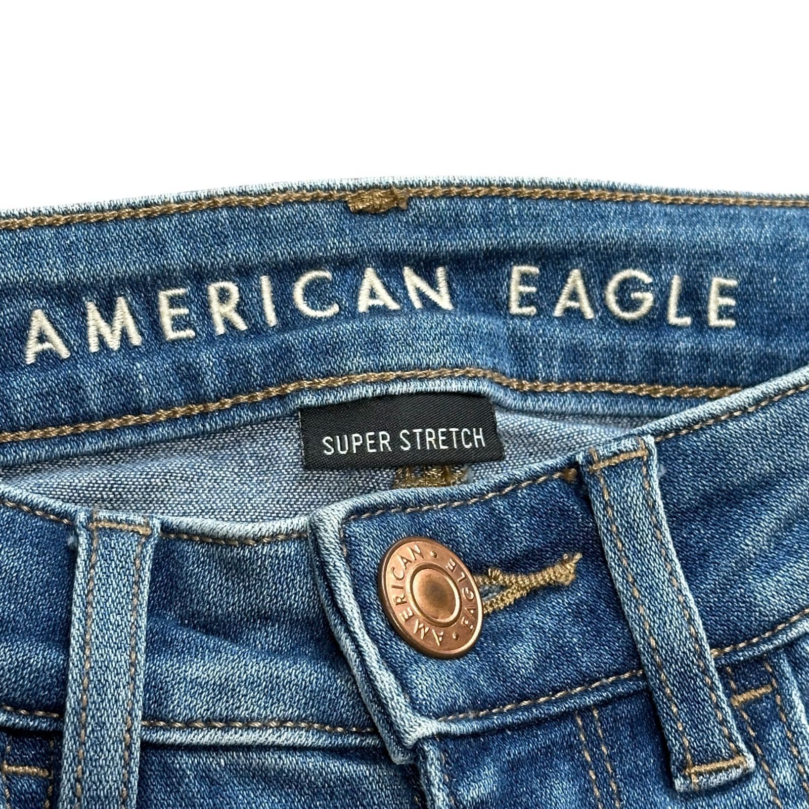 AMERICAN EAGLE JEGGING ジェギング スキニーデニム リペア加工 ブルー 