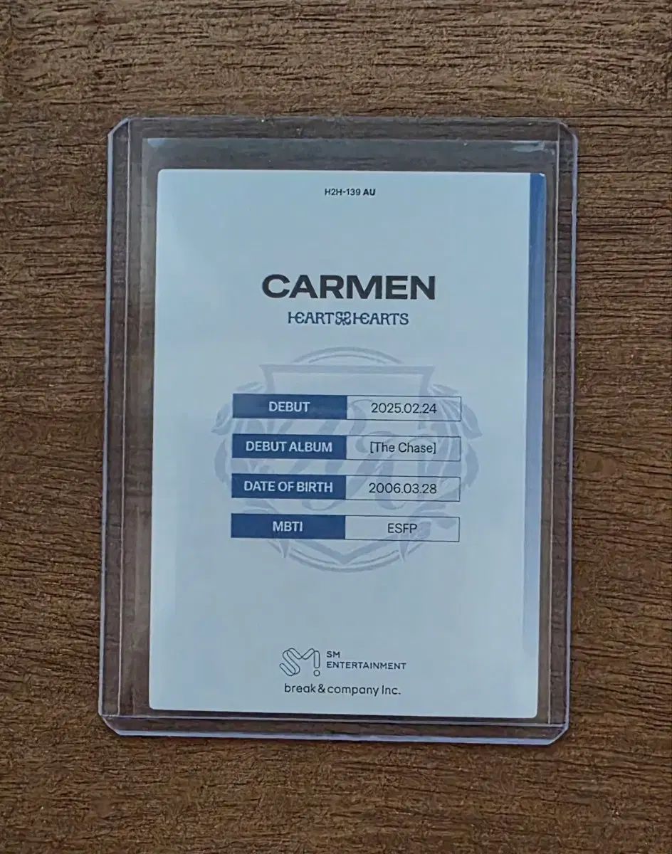 テレカ カード 2025 ケイポップ ルーキー 下ハートハート カルメン サイン入り サインカード