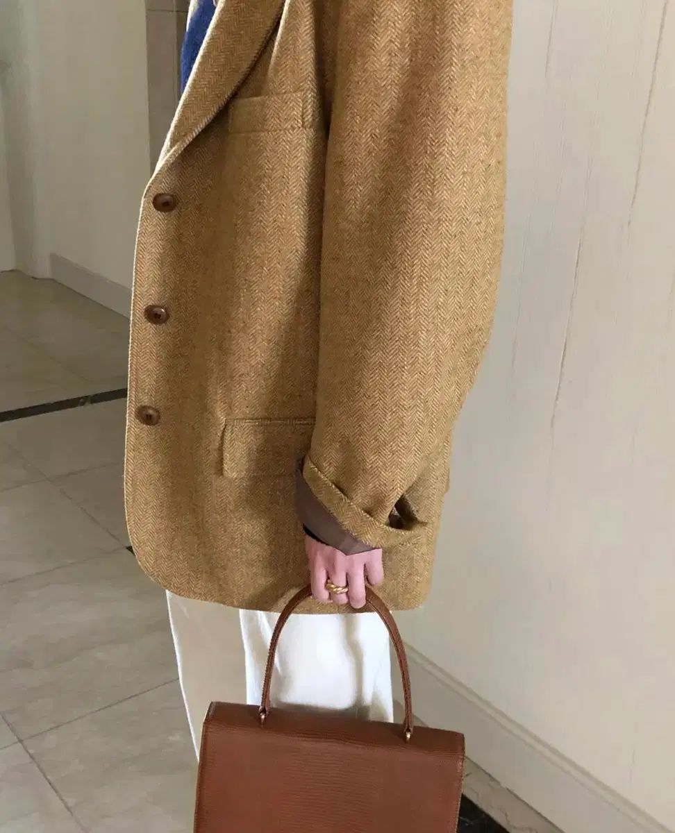 JOIE DE VIVIER ヘリンボーン ジャケット