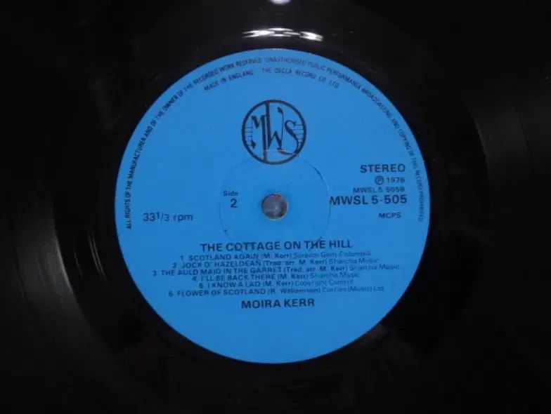 UK LP Moira Kerr ー 1976 年 早い Folk
