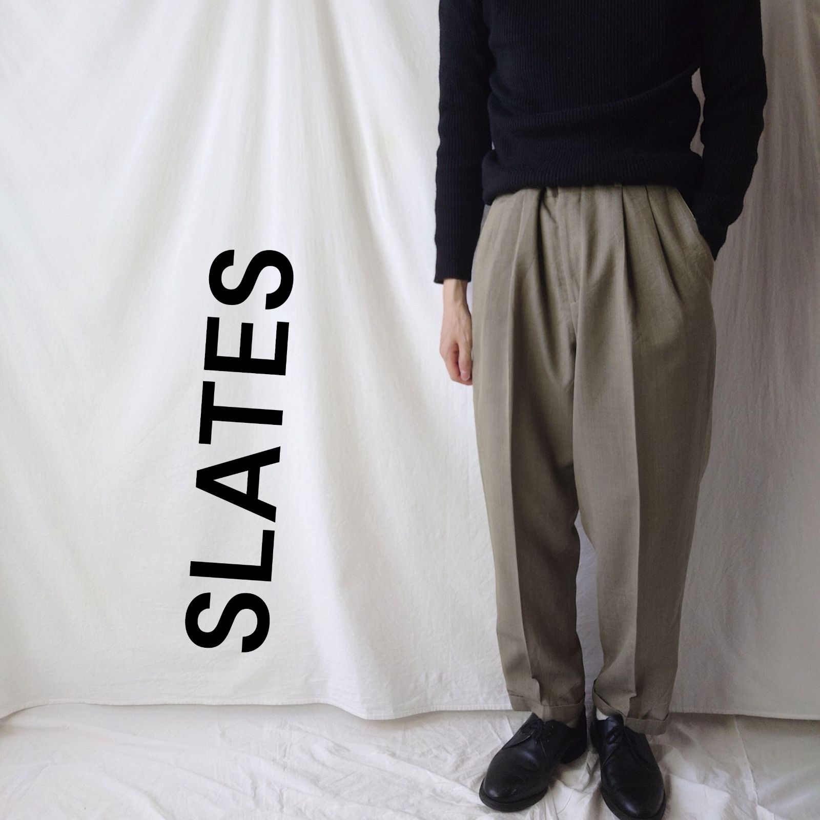 00s】スレイツ Slates 2000年代 2タックスラックス トラウザーズ