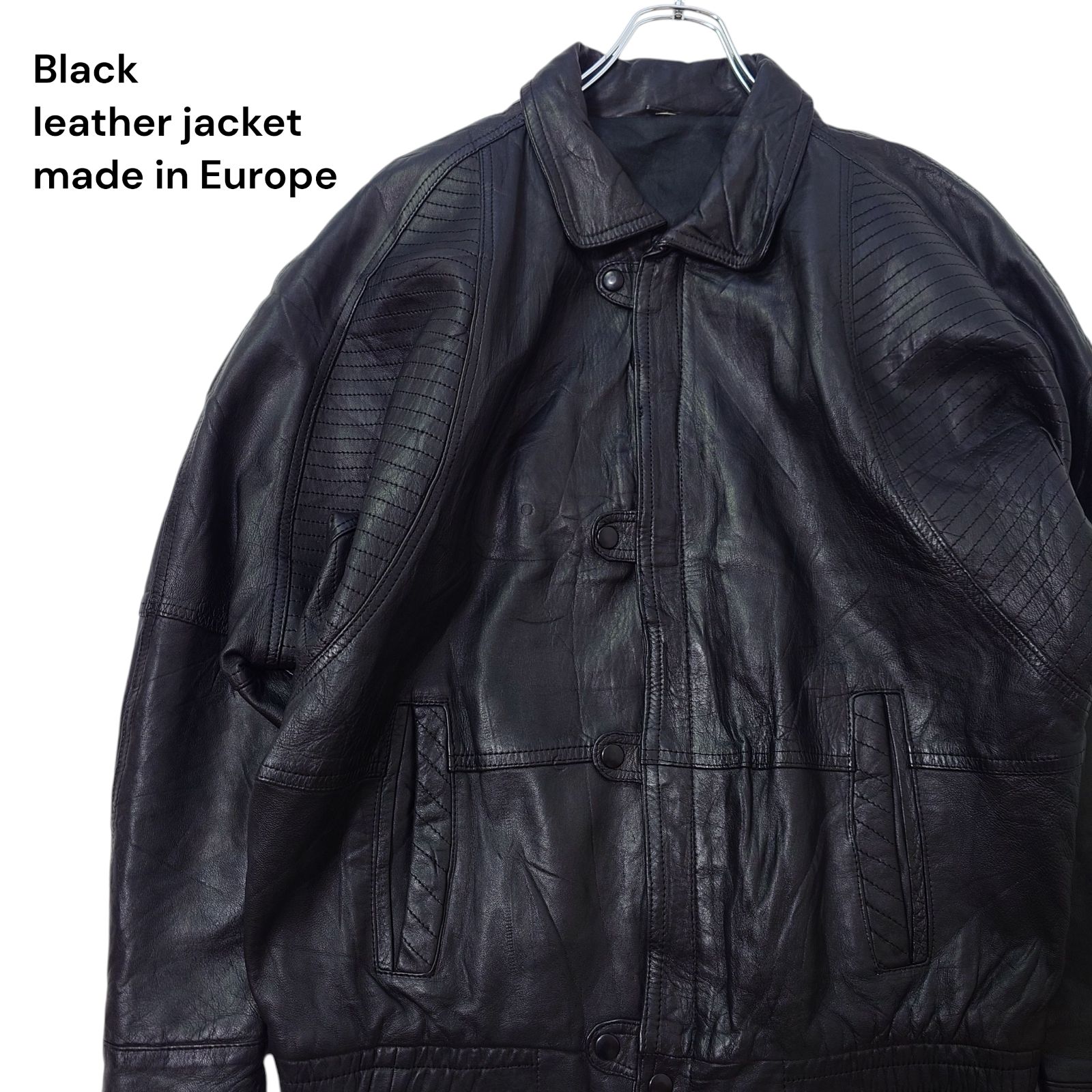 ユーロ古着 異素材 切り替え デザイン A-2 中綿 短丈 ブルゾン