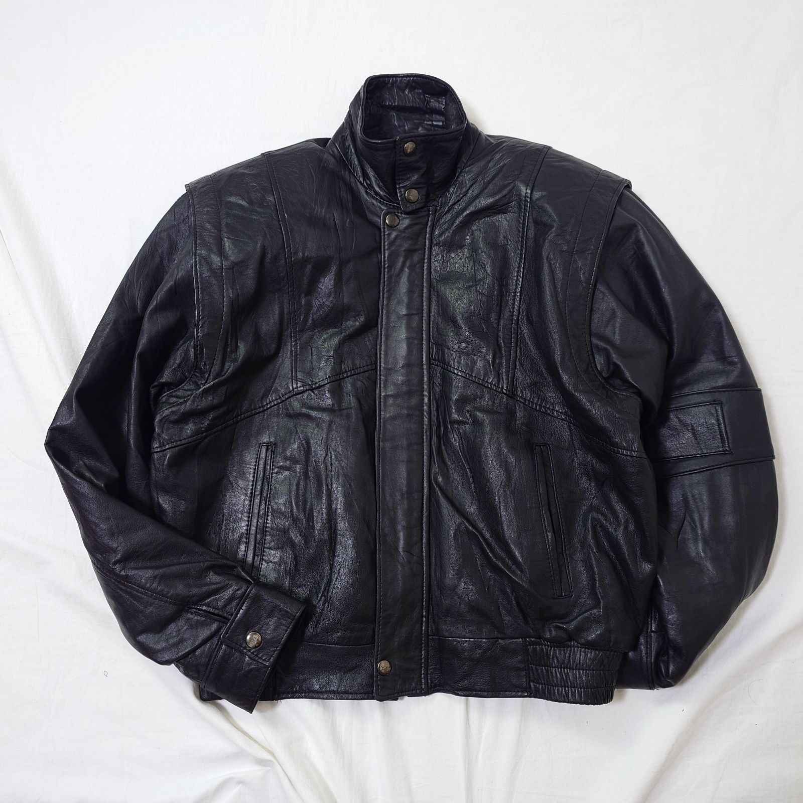 メキシコ製】レザージャケット ブラック 黒 短丈 ショート丈 ブルゾン