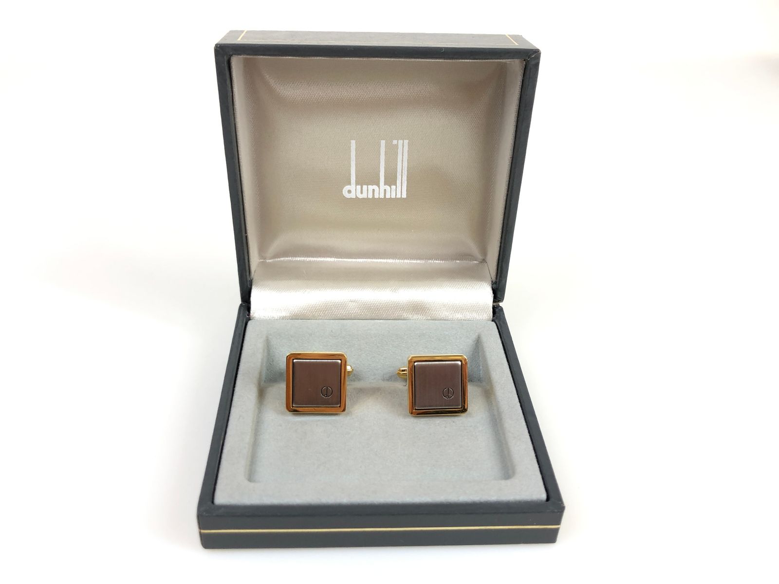 美品 ダンヒル dunhill dロゴ スクエア カフス カフリンクス ゴールド
