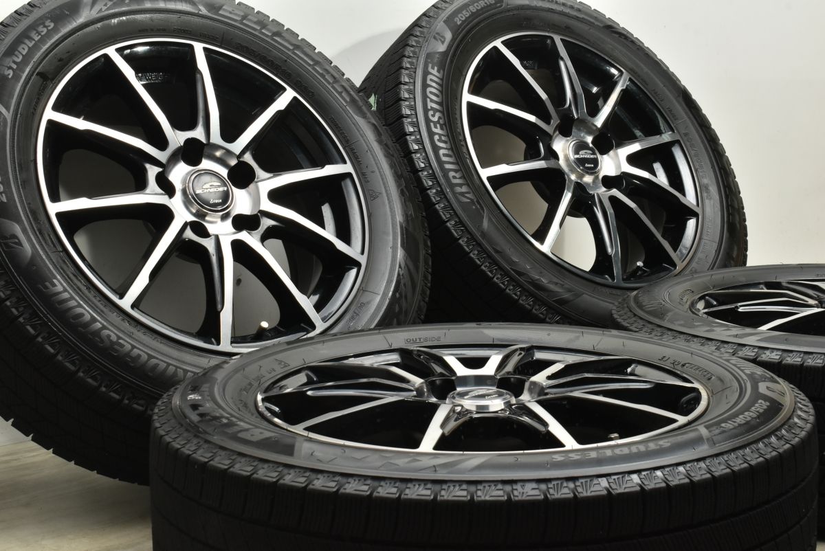 VRX 3付 シュナイダー 16 in 6 5 J 38 PCD 114 3 ブリヂストン ブリザック 205 60 R ノア ヴォクシー ステップワゴン セレナ