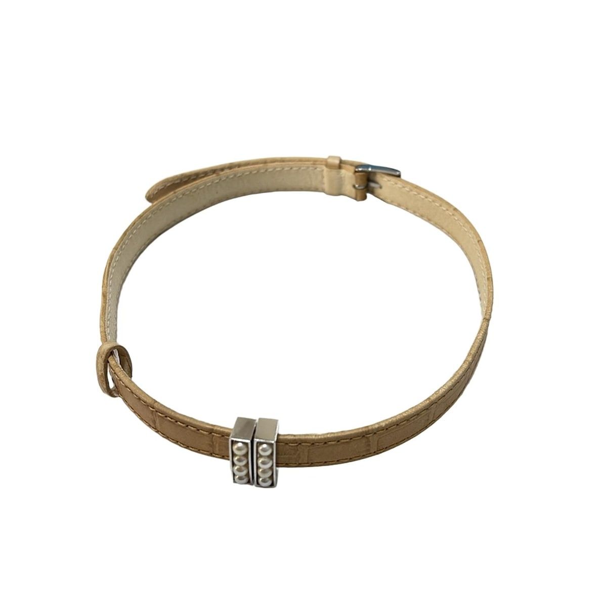 mikimoto(ミキモト) 小物美品 - ベージュ×シルバー×アイボリー 腕時計