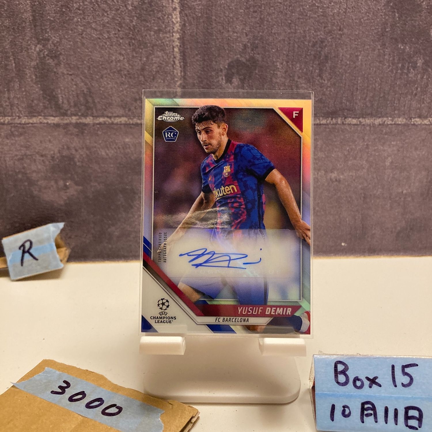 2021-22 Topps Chrome UEFA Champions League Yusuf Demir 直筆サイン