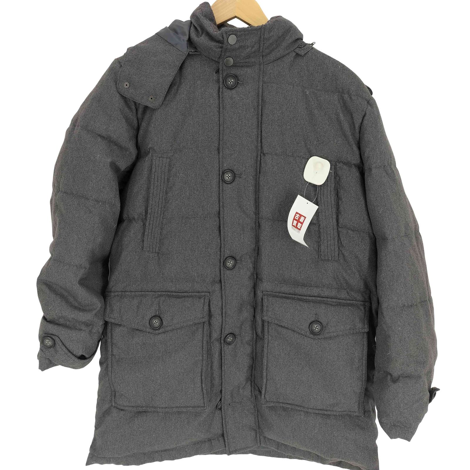 ユーズドフルギ USED古着 MODA LINEGA フーデッド ダウンジャケット