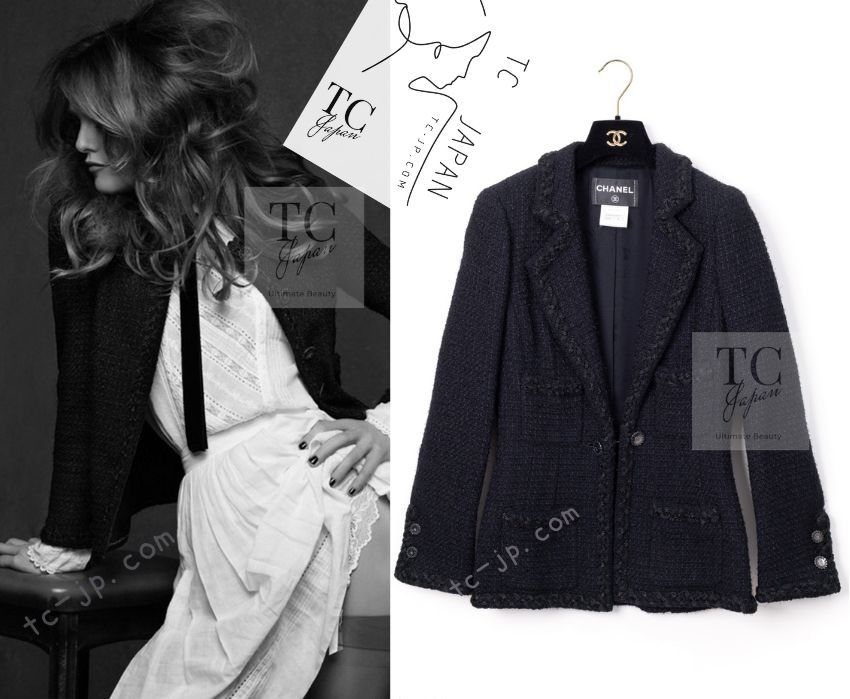 シャネル リトル ブラック ジャケット CHANEL ツイード ウール ココ
