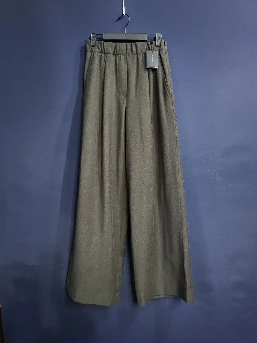 マッシモドゥッティ ウール バンド ワイドパンツ