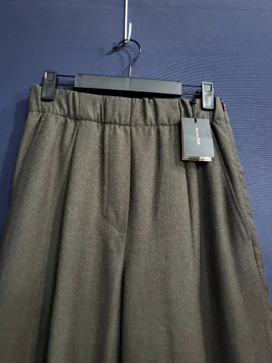 マッシモドゥッティ ウール バンド ワイドパンツ