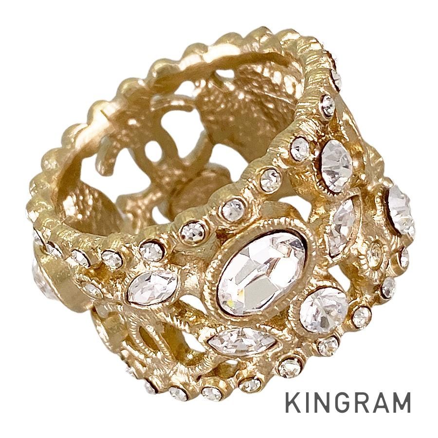 シャネル CHANEL ラインストーン GP 12号(52) リング st【中古