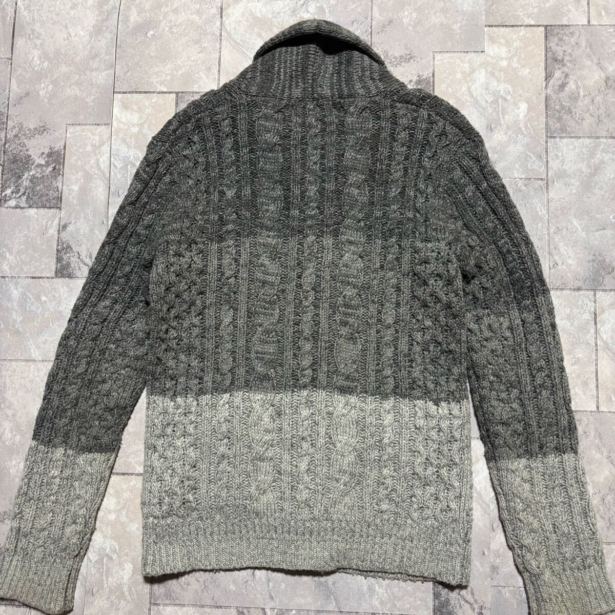 BEAMS ショールカラー ケーブルニット カーディガン Sサイズ BEAMS F 