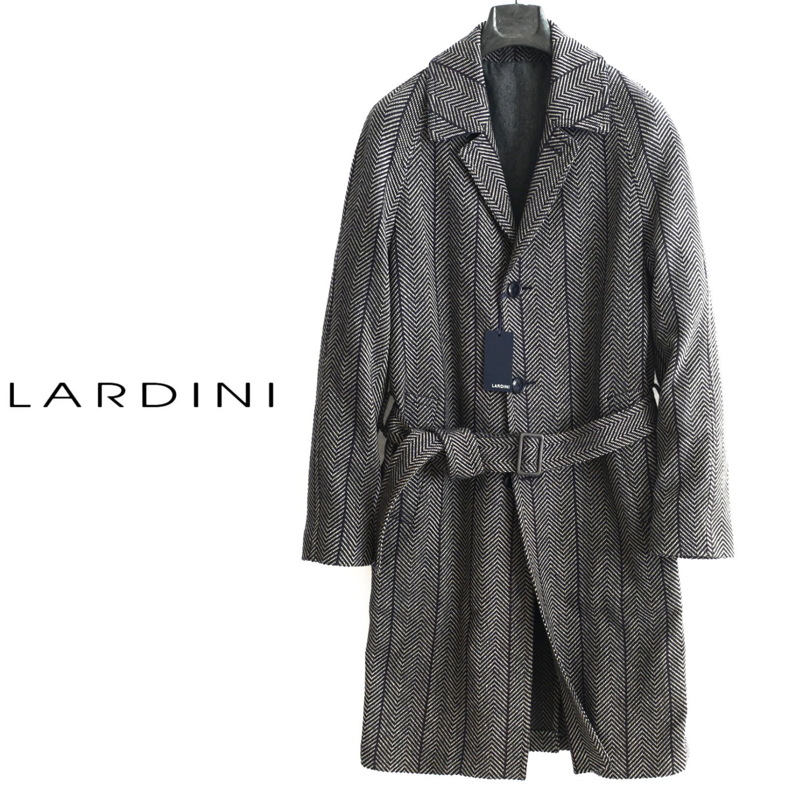 dt190○50○圧巻の存在感を纏う○LARDINIラルディーニ○暖かウール混紡