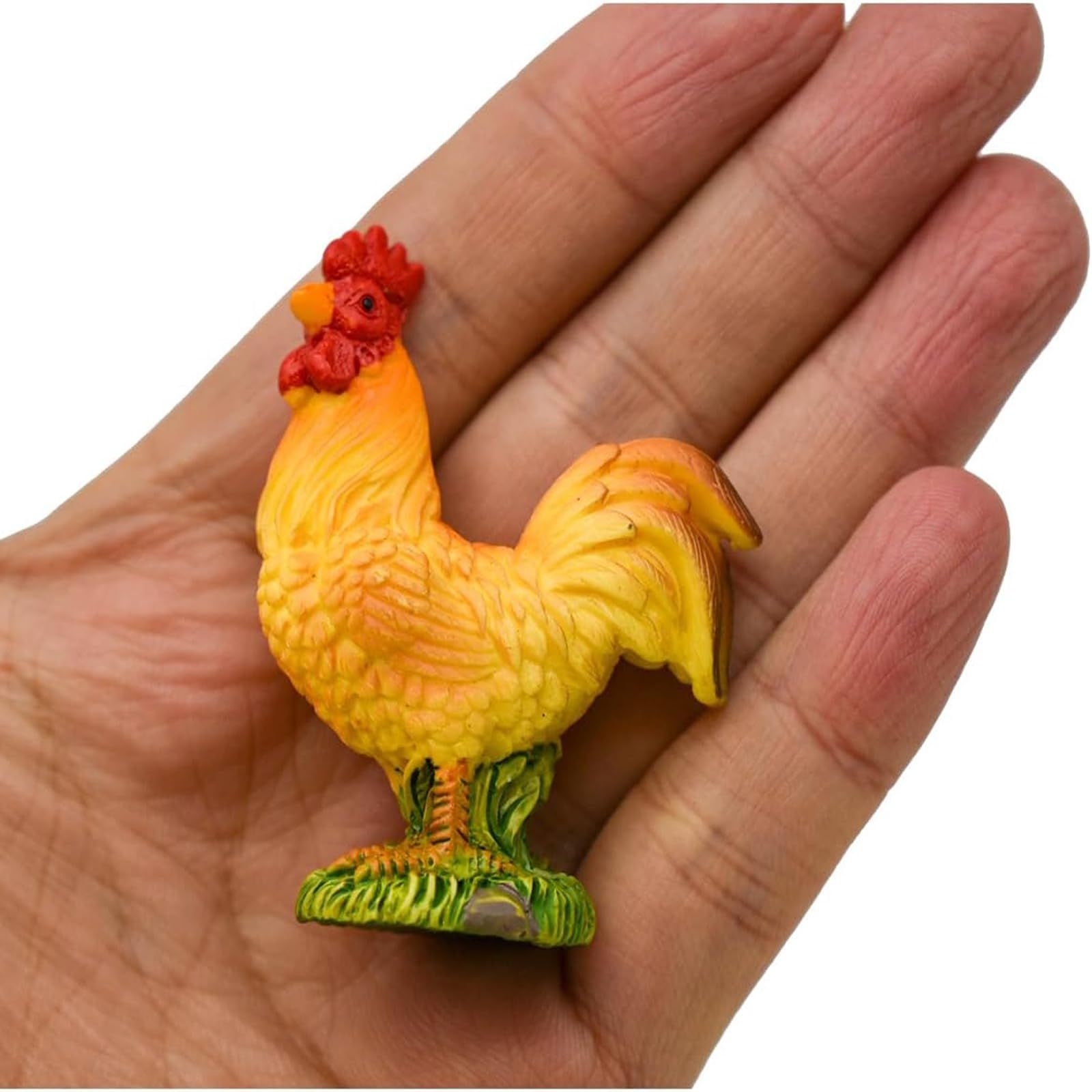 9個 農場 フィギュア 鶏 置物 ミニチュア鶏ひよこ家族ミニ 農場 鶏